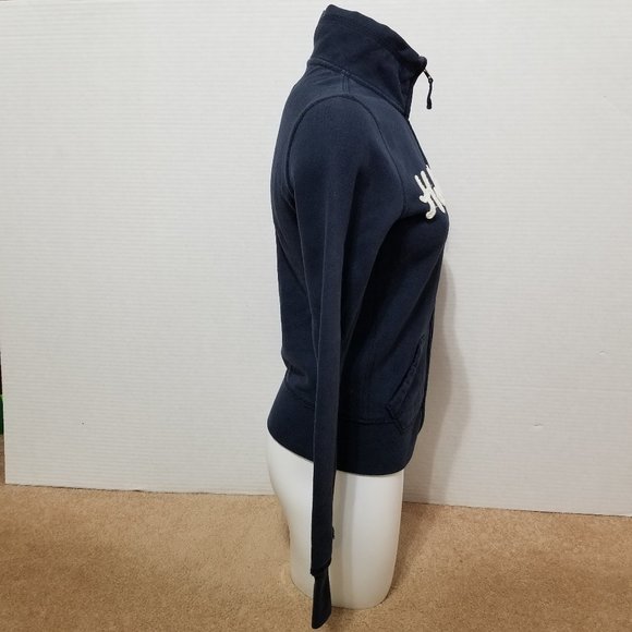 Hollister track jacket Medium So Cal spellout logo patch applique embroidery zip - Picture 4 of 13